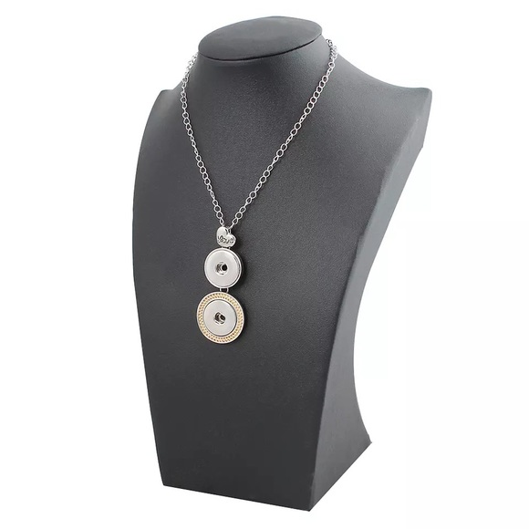 Snap button charm necklace - Picture 1 of 2